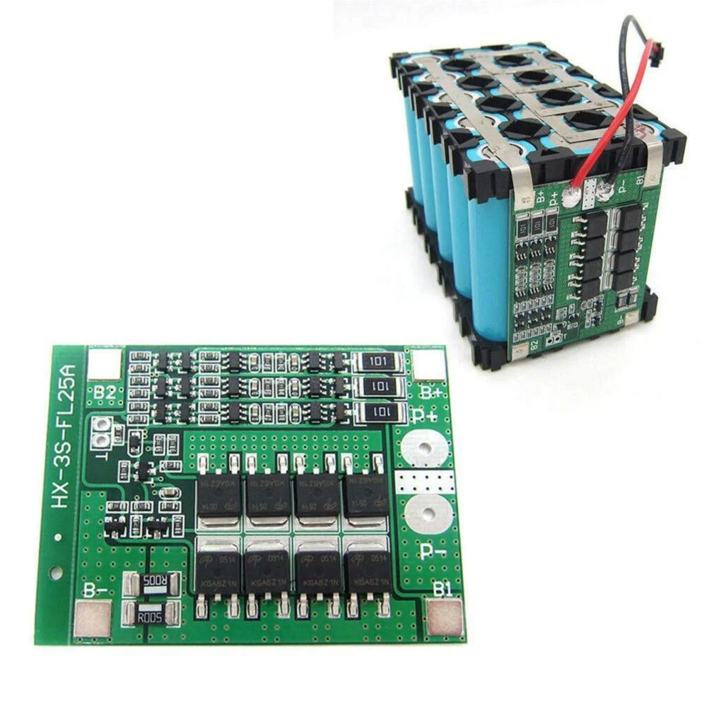 12.6V BMS 3S 25A 18650 Lithium Battery Protection Board HX-3S-FL25A-A - Image 3