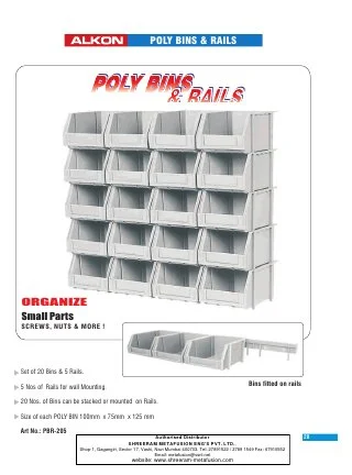 Alkon: PBR-205 Poly Bins & Rails - Image 6