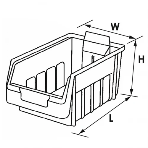 Alkon: SB 1 Supra Bin 125mm X 100mm X 60mm Blue/Red - Image 10