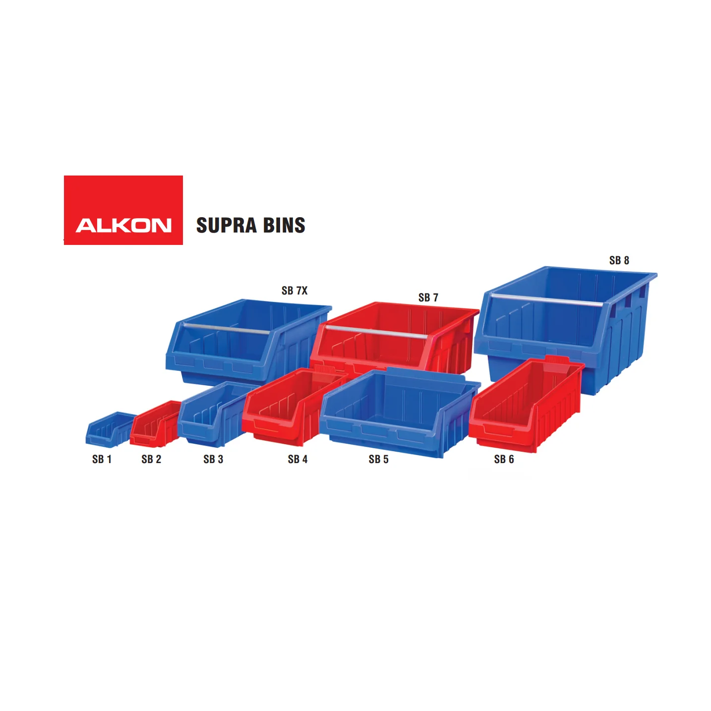 Alkon: SB 3 Supra Bin 220mm X 130mm X 125mm Blue/Red - Image 14