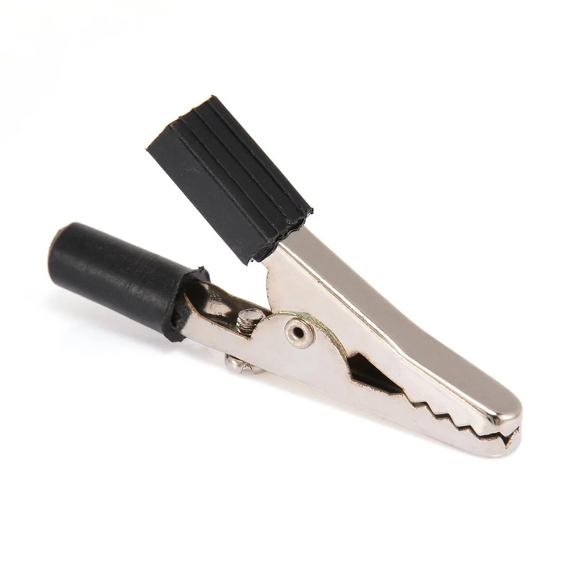 Heavy Duty Alligator Crocodile Single Clamp 50mm Black + Red Clips Pair - Image 3