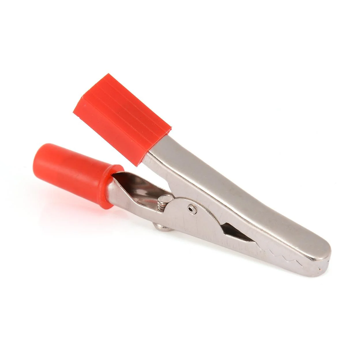 Heavy Duty Alligator Crocodile Single Clamp 50mm Black + Red Clips Pair - Image 4