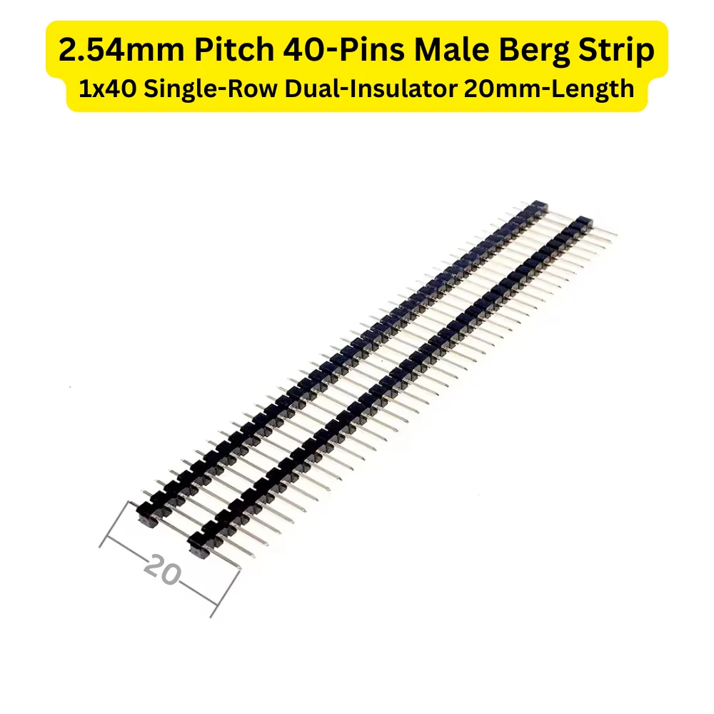2.54mm 40-Pins Male Berg Strip Connector - Image 12