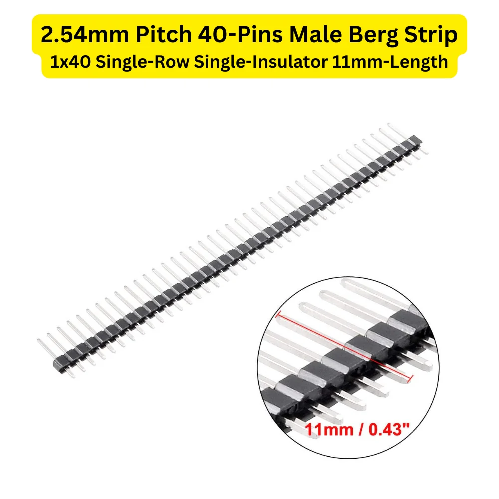 2.54mm 40-Pins Male Berg Strip Connector - Image 14