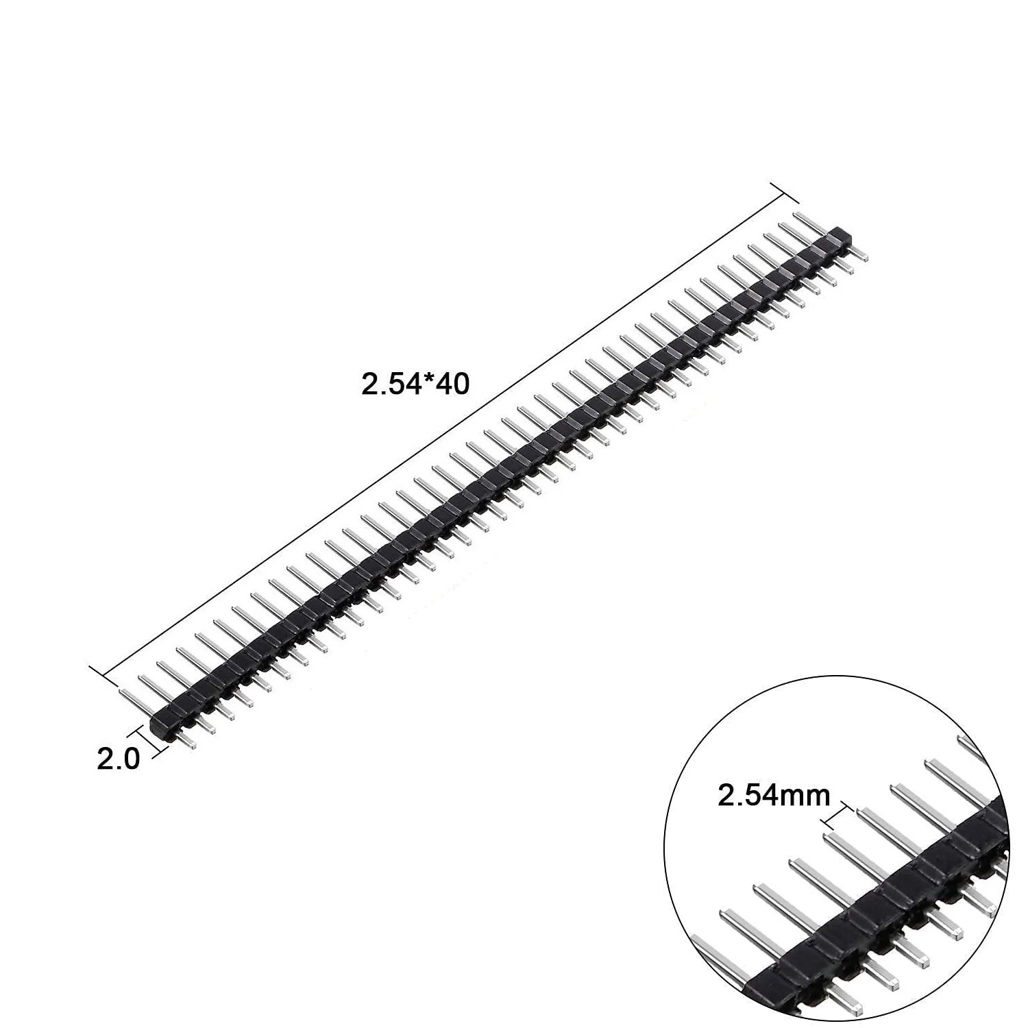 2.54mm 40-Pins Male Berg Strip Connector - Image 5