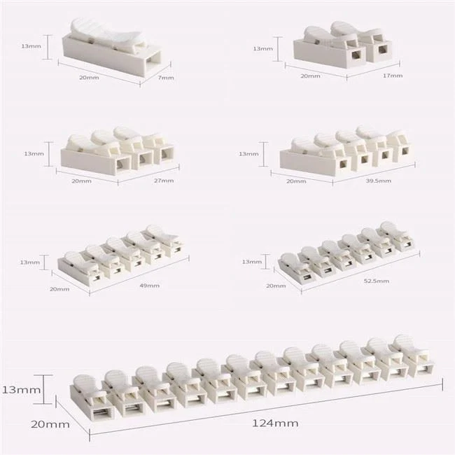 CH-Series Spring Quick Wire Connector Cable Clamp Terminal Block Connector M7Q2 - Image 9