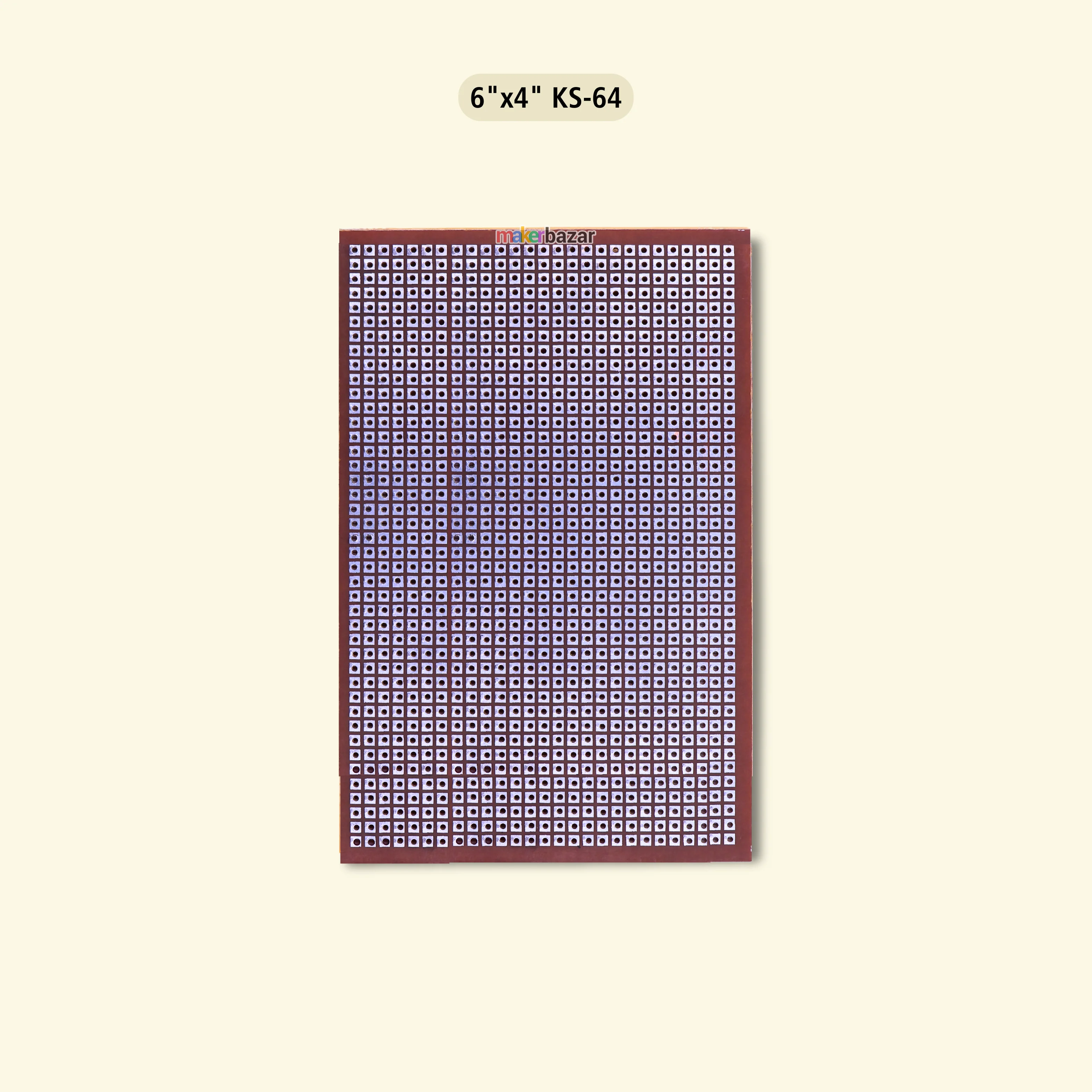 Univolt: Dot Board / Perforated Vero Board/ Single Sided Zero Board (Good Quality) - Tinted Copper - Image 6