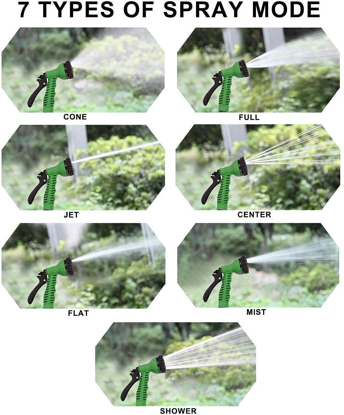 [Type 1] Expandable Magic Hose Water Pipe With Spray Gun – 30feet/10m for Cars/ Garden - Image 6