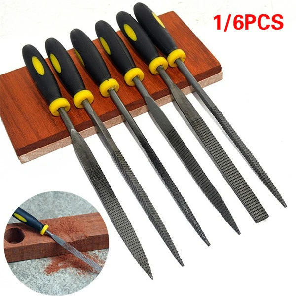 Jon Bhandari: F-021 6-Pc Needle File Set Metal Filing Rasp Wood Tools - Image 4