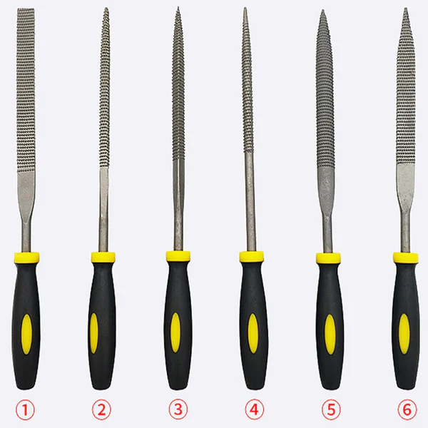 Jon Bhandari: F-021 6-Pc Needle File Set Metal Filing Rasp Wood Tools - Image 5