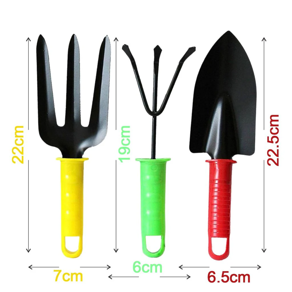Colorful 3pcs Garden Tool Set with Plastic Handle - Image 6