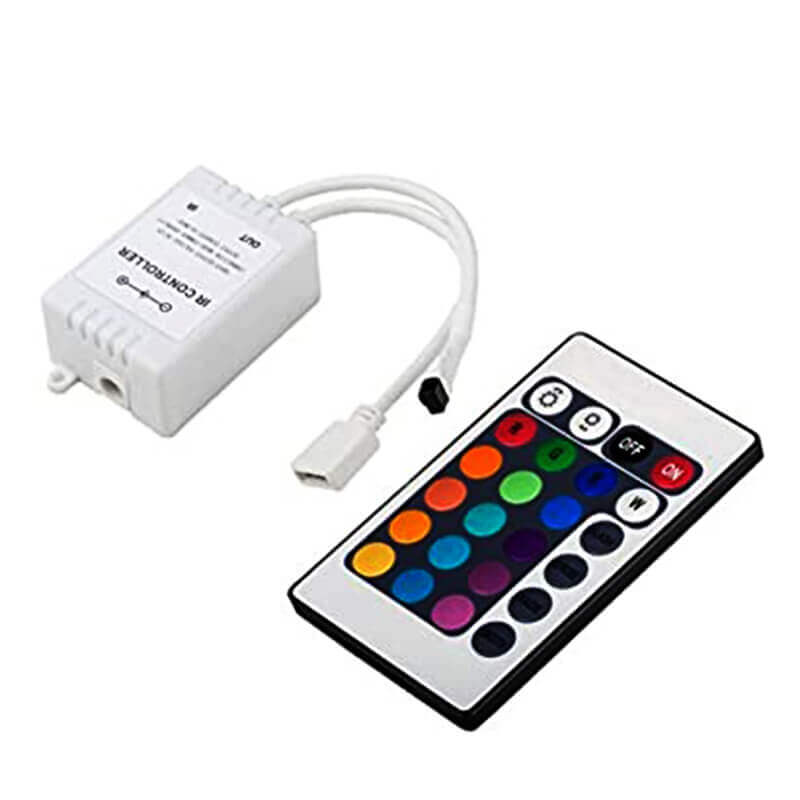 12V 5050 RGB LED Strip Controller box with 24 Key IR Remote Control - Image 4