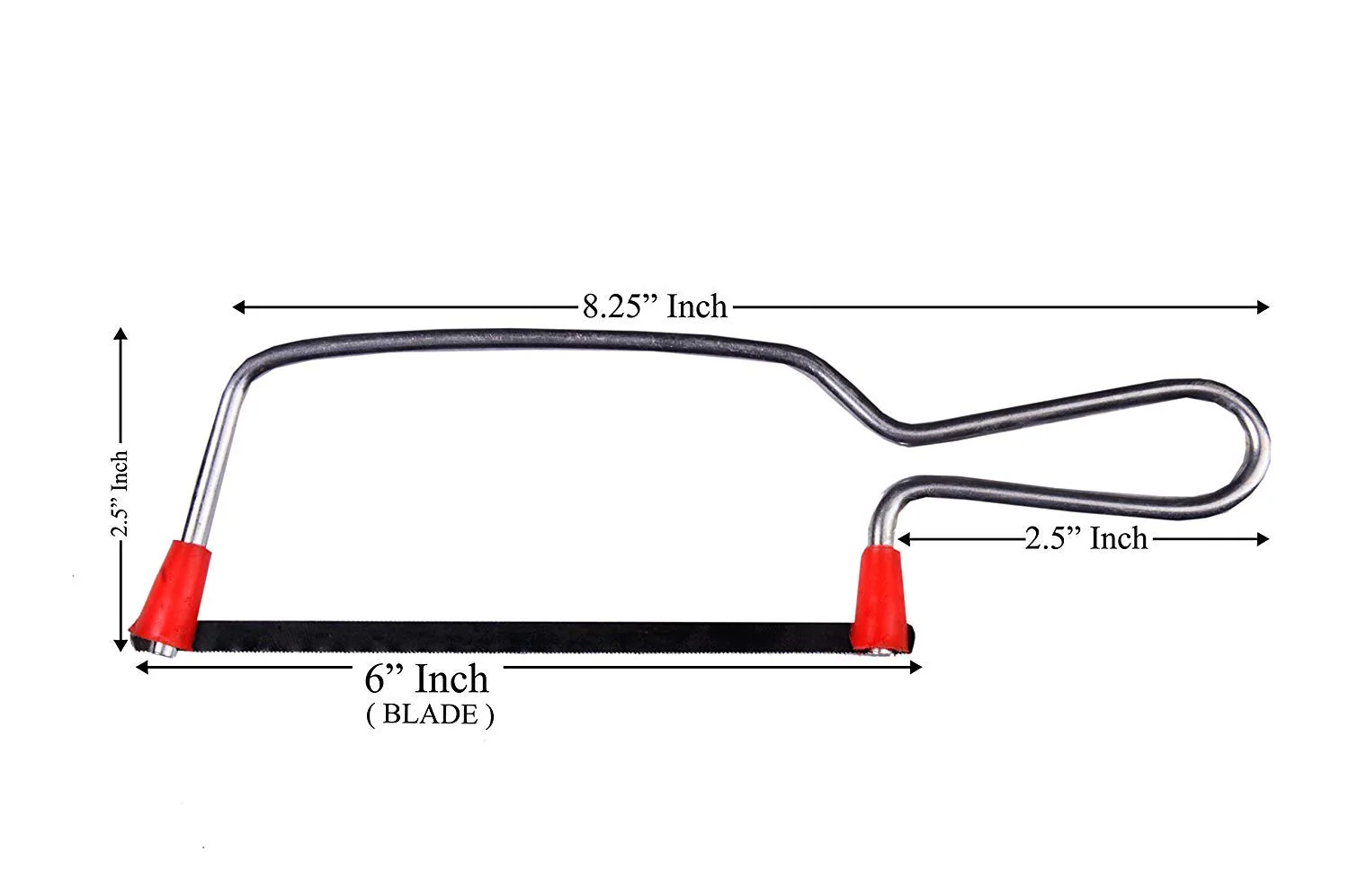 Mini Hacksaw Junior Metal Frame 6 inch Chrome/Colored - Image 6