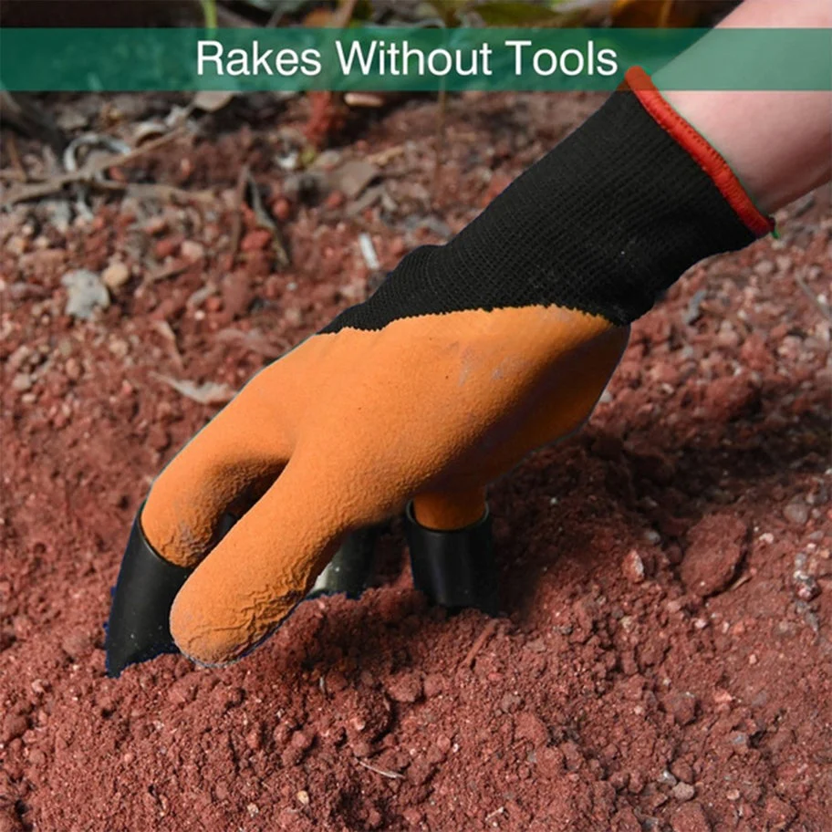 Heavy Duty Garden Farming Gloves (Pair) Washable with Right Hand Fingertips (Brown) - Image 5