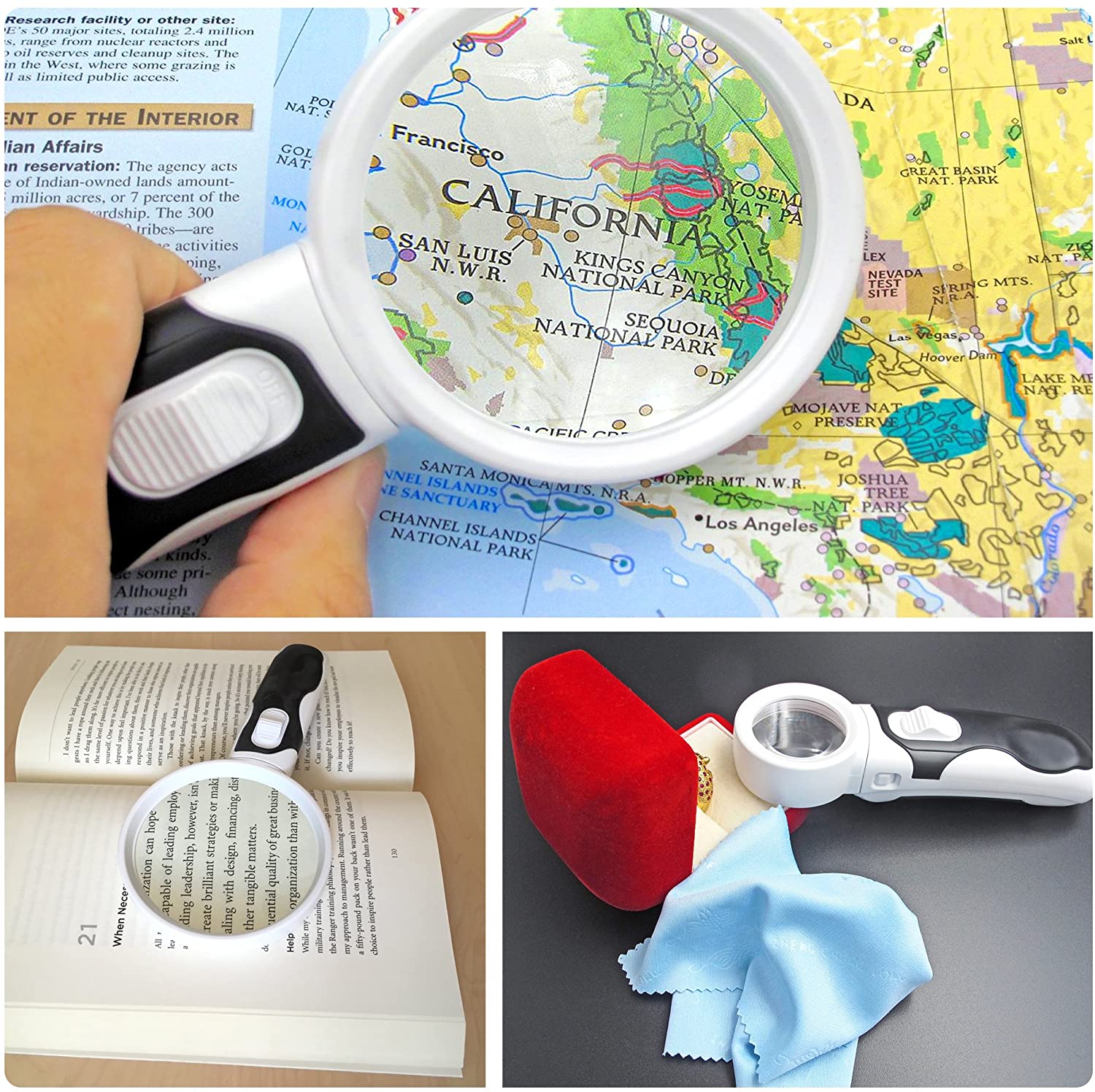 Magnifying Glass with Light - 3 Lens Set (2x + 3.5x + 10x) - Image 12