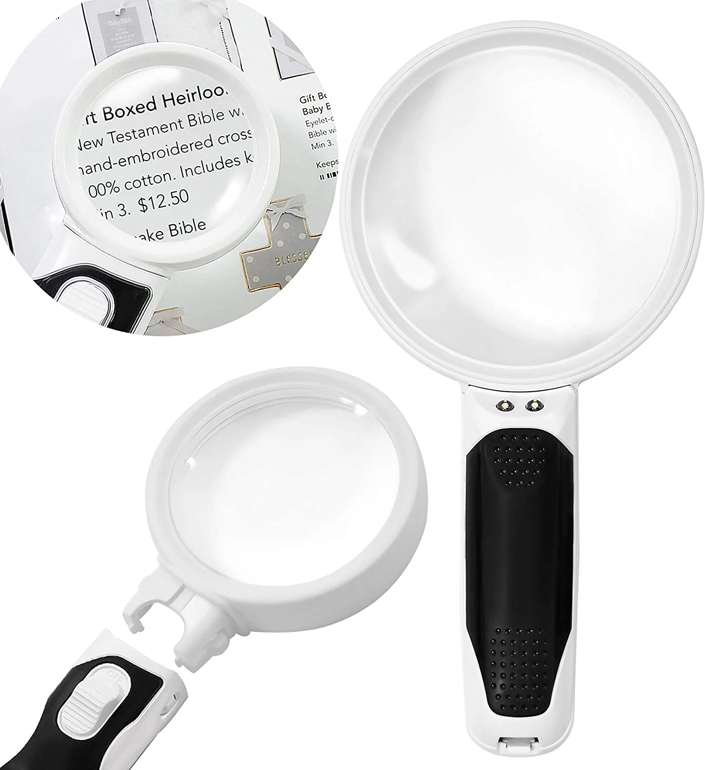 Magnifying Glass with Light - 3 Lens Set (2x + 3.5x + 10x) - Image 9