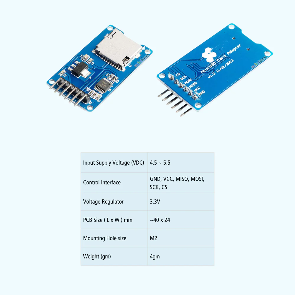 MicroSD Card Reader & Writer Module for Arduino - Image 3