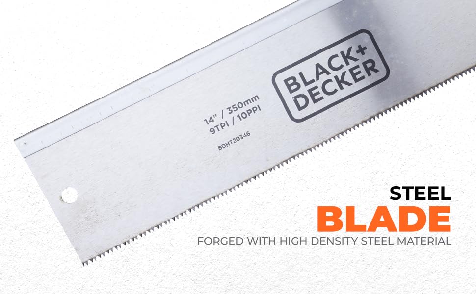 BLACK+DECKER BDHT20346 Steel Mitre Box with Saw 350mm - Image 4