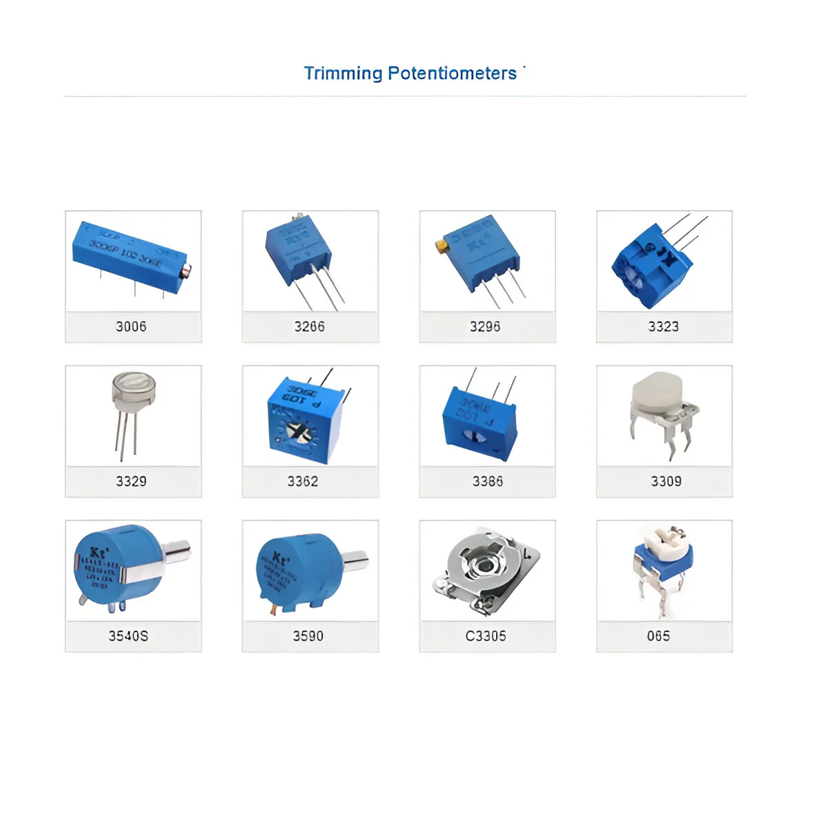 3386P POT PCB Mounted Single Turn Adjustable Potentiometer - Image 7