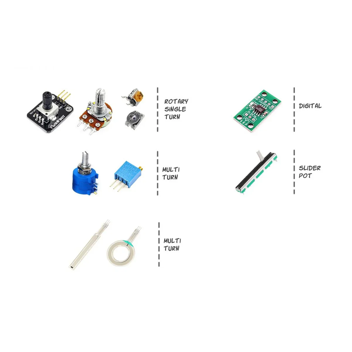 3386P POT PCB Mounted Single Turn Adjustable Potentiometer - Image 8