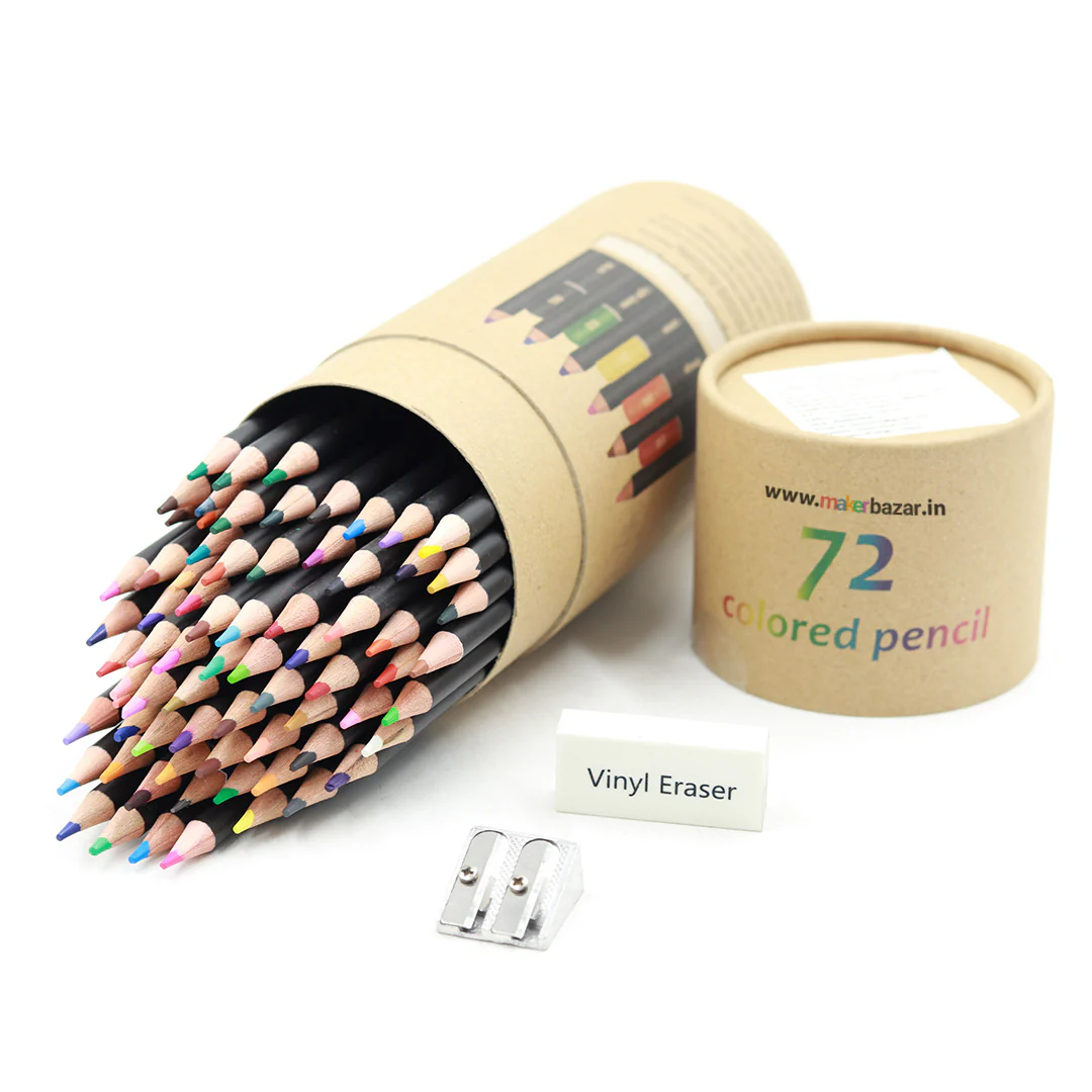 72 Pcs Oil Based Color Pencils Set with Sharpener Eraser Colored Pencils - Image 6