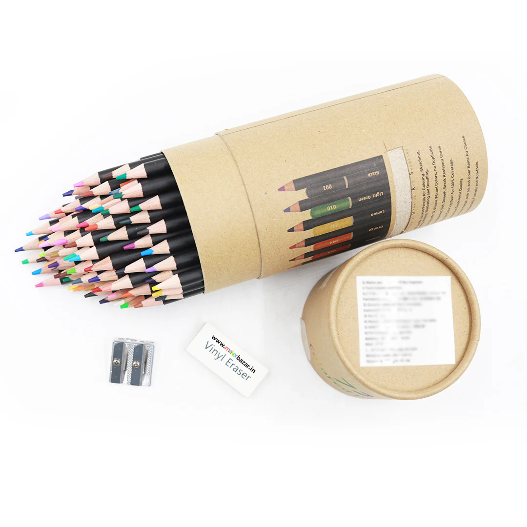 72 Pcs Oil Based Color Pencils Set with Sharpener Eraser Colored Pencils - Image 7