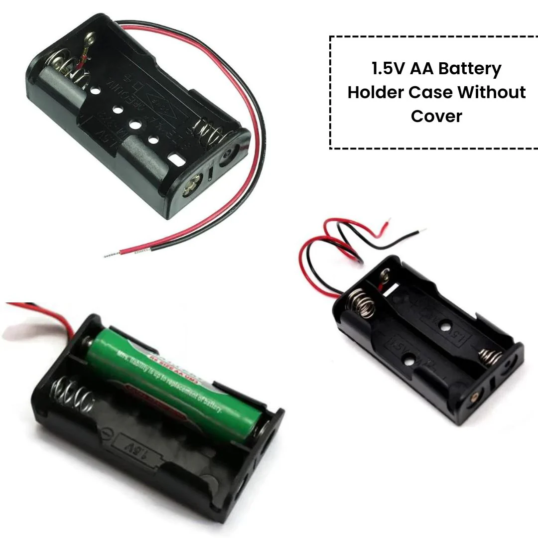 AA Cell Holder Open Plastic Case With Wire - Image 3