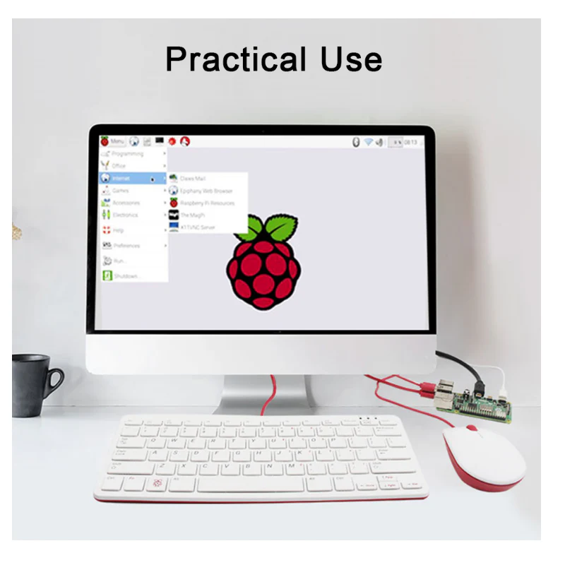 Raspberry Pi Official Mouse-Red/White - Image 6