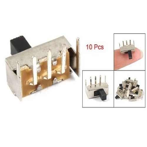 Right Angle 3 Pin 2 Position SPDT 1P2T PCB Panel Mini Slide Switch L Shape Bent - Image 4
