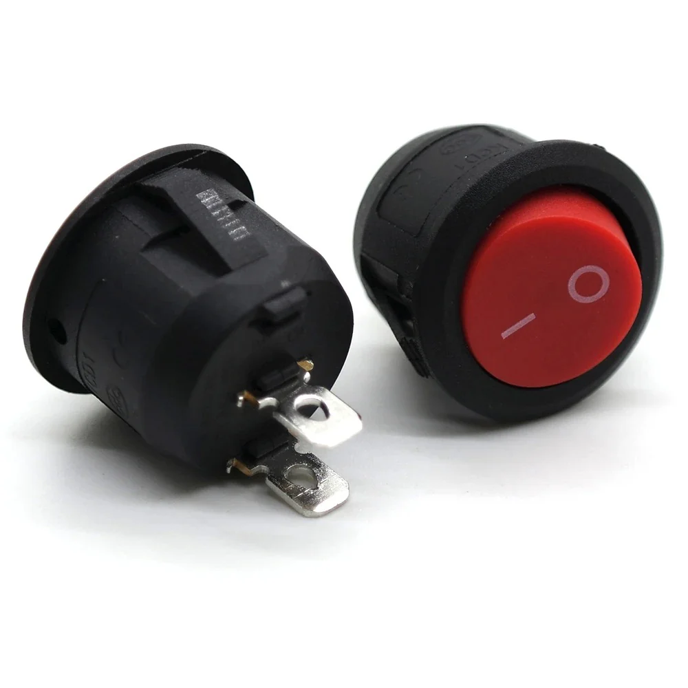 KCD1 Round Rocker SPST Switch 2 Leg 6A 250V - Image 8