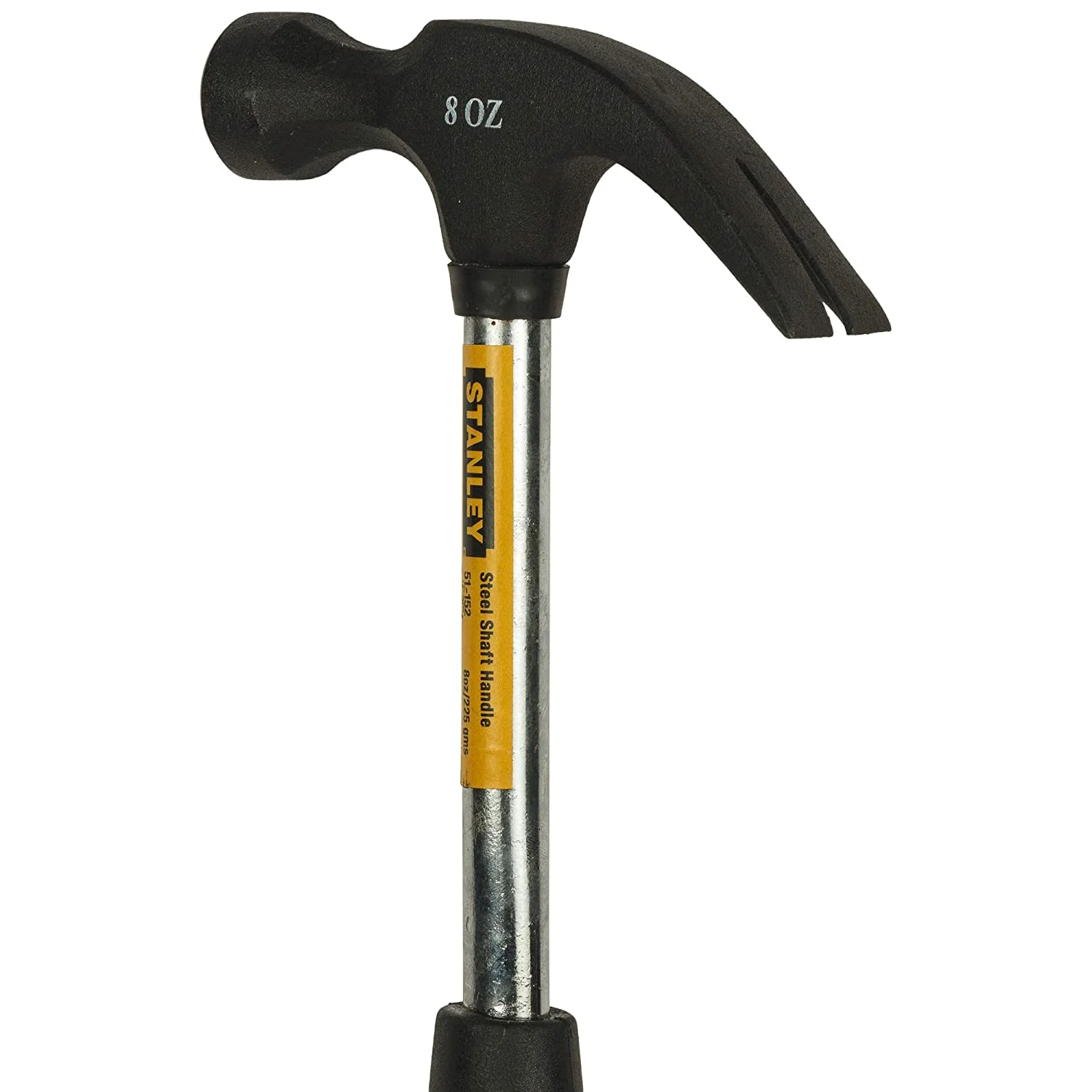Stanley: 51-152 Claw Hammer with Steel Shaft-220 gms (Black and Chrome) - Image 4