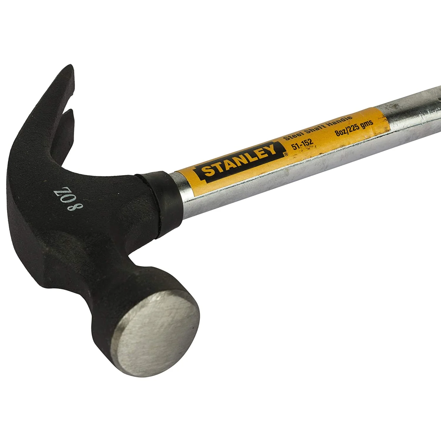 Stanley: 51-152 Claw Hammer with Steel Shaft-220 gms (Black and Chrome) - Image 5