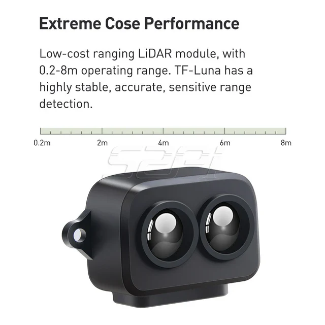 TF-Luna ToF LiDAR Module - 8 Meters Distance Sensor - Image 5