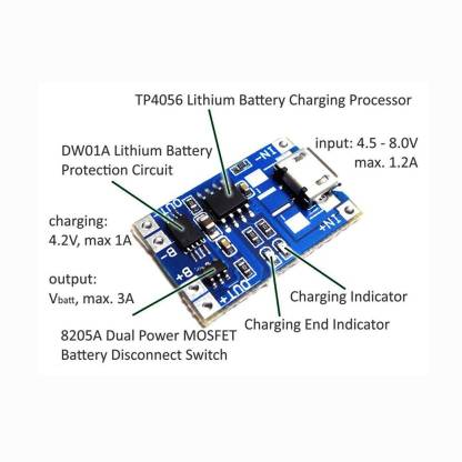 TP4056 1A Charging Module for 3.7V Li-ion Battery - Image 3